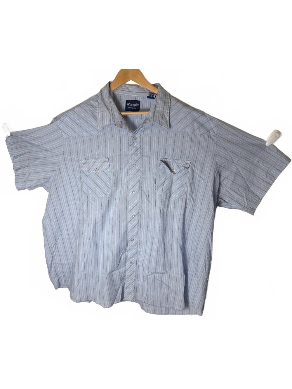 Wrangler Western Shirt 4X Big & Tall Men's Size 4XL Light-Te - Picture 2 of 5